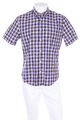 Marc O´Polo checked shortsleeve shirt M blue