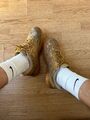 Viel gebrauchte & getragene used Nike Air Force 1 '07 Low Flax Wheat, Gr. 42,5