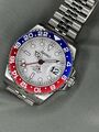 PAN AM GMT Master  mit Seiko Nh34 Werk White Dial Jubileeband Sommeruhr Pepsi