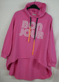 MADE IN ITALY Traumhafter Stretch Sweater Hoodie Pink Kapuze Größe DE 54/56 TOP!