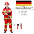 C24 - Feuerwehr Kinder Kostüm Jungen Feuerwehrmann Helm Fasching Karneval