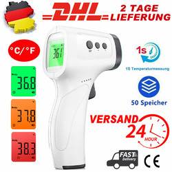 Fieberthermometer Digital Stirnthermometer kontaktlos Fiber messgerät Infrarot