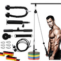 Fitness Pulley Kabelzug Seilzug Riemenscheibe Trizepsseil Fitnessgerät Home Set