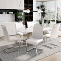 Freischwinger Stühle Esszimmerstuhl Küchenstuhl 6er Set Stuhl Schwingstuhl Weiß