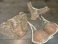 Intimissimi Set, BH Giorgia, Slip, String. Beige-Rosa Gr. 75/C, S/M.