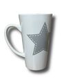 groß kaffee keramik tasse becher stern star motiv print mug