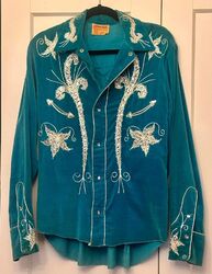 Authentic 50’s Rockabilly Western Stage Shirt Ranch Man Denver Size Small