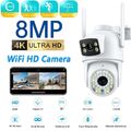 8MP 4K HD FUNK WLAN WIFI IP NETZWERK CAMERA Outdoor AUßEN ÜBERWACHUNGSKAMERA PTZ