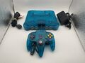 Nintendo 64 Konsole Transparent Blau Clear Ice Blue - N64