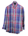 Gant Herrenhemd Hemd blau kariert Langarm Gr. L regular fit Tartan Linen HH3-99