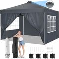 Pavillon 3x3m Faltpavillon Wasserdicht UV Pavillon PopUp Partyzelt mit 4 Sandbag