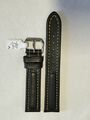 ORIS LEDERARMBAND 18 MM ,  SCHWARZ MIT NAHT , SWISS MADE UNBENUTZT