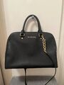 michael kors tasche, leder, schwarz, original