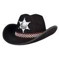 Cowboyhut Sheriff Kinder schwarz Cowboy Cowgirl Hut Karneval Kostüm Verkleidung