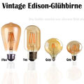 E27 Edison Vintage LED Lampe Filament Nostalgie Glühbirne Retro Bulbs Warmweiß