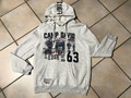 SUPER CAMP DAVID KAPUZEN-HOODIE Gr.XL BEIGE-MELANGE STICKEREI FRONT-DRUCK TOP !!