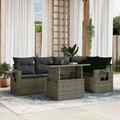 Gartenmöbel Sofa Garnitur Sitzgruppe Lounge 6-tlg. Schwarz Poly Rattan vidaXL