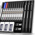 Nicpro 2Mm Druckbleistifte Set Mit Etui, 3 Stücke Schwarz Fallminenstift Metall 