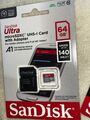 Neu SanDisk Ultra Micro SD Karte 64GB Class 10 Speicherkarte SDHC SDXC