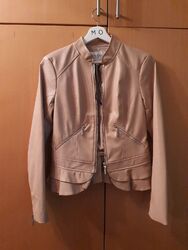 Guess Jacke Bikerjacke Gr. XS 33 36 Beige Ungetragen