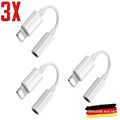 3X IOS Audio Aux 3.5mm für iPhone Adapter auf Klinke Kabel Kopfhörer Stecker 3,5