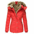 Damen Navahoo warm Winter Jacke Langer Teddyfell jacke Parka Mantel Coat Anbau