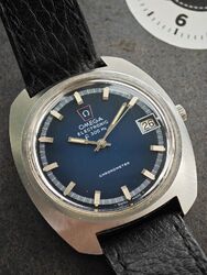 TiccTacc® - Vintage OMEGA f300 Electronic Big Blog Blue Dial 