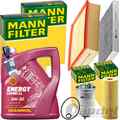 MANN INSPEKTIONSKIT+5L MANNOL NRG 5W-30 ÖL passend für AUDI A4 B6 B7 1.9+2.0 TDI