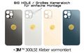 Apple iPhone 12 Pro MAX Akkudeckel Backcover Rückseite BIG HOLE Kameraloch-Groß