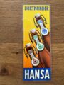 Altes Reklameschild Dortmunder Hansa Bier Imopalglas 9x23 cm
