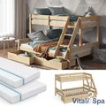 Hochbett Kinderbett Spielbett Everest Natur Matratze 140x200 Schublade VitaliSpa