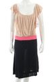 ESCADA SPORT Jerseykleid Damen Gr. DE 38 beige-schwarz-pink Party-Look