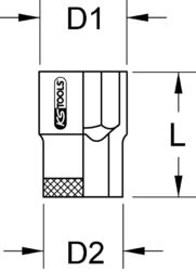 KS TOOLS BRONZEplus Stecknuss 1/2" 6-kant 1.3/16 (963.1268)