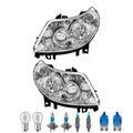 Scheinwerfer Set inkl. Premium Lampen für Fiat Ducato Kasten 250_ 290_