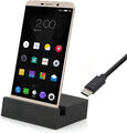 USB 3.1 TYP C Ladestation Ladegerät Handy Halterung Docking Station SCHWARZ