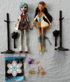 Monster High Puppe Ghoulia Yelps Cleo de Nile Mad Science Laborpartner Set BBC81