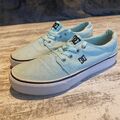 DC Skateboarding Canvas Plimsolls Schuhe Trase TX - Mintgrün Low Tops UK 6,5