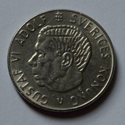 Schweden 1 Krone 1973 Gustav VI Adolf