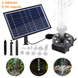 Solar Teichpumpe 10W 230/h Gartenteich Set Wasserspiel Teich Springbrunnenpumpe