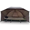 Angelschirm Brolly Karpfenzelt Schirmzelt Shelter mit storm poles 250x190x126cm