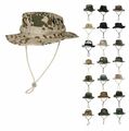 Tactical Buschhut mit Kinnband GI Boonie Rip Stop Dschungelhut Krempenhut