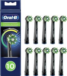 10x Oral-B Cross Action Aufsteckbürsten CleanMaximiser Black Zahnbürstenaufsatz