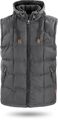 Wattierte Steppweste Bodywarmer - 100% Winddichte Outdoor Winterweste mit Kapuze