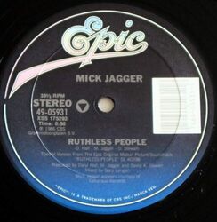 MICK JAGGER Ruthless People PROMO 12" MAXI 45 vinyl USA 49-05931 ROLLING STONES