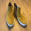 Gabor Damen Wildleder Boots Gr.38 Stiefelette Senf wie Neu Federleicht Bequem