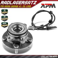 Radlagersatz + ABS Sensor Vorne Links/Rechts für Nissan Qashqai +2 I J10 JJ10E