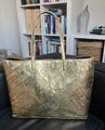 goldfarbiger Shopper von LOVE MOSCHINO mit separater Innentasche - wie neu