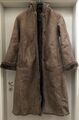 💖Damen Shearling Lammfell Mantel Echtfell Luxus Pelzjacke Pelz braun 38 M NW💞