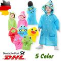 Regenjacke Wasserdicht Kinder Regenmantel Cartoon - Tierstill Poncho für Kinder