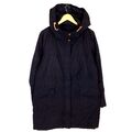 GANT Damen Parkajacke Größe L Kapuze Marineblau Taschen Isoliert Baumwolle Blend